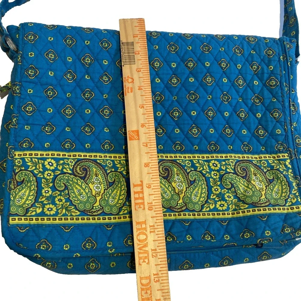 Victoria Hill Quilted Diaper Overnight Tote Large Travel Bag Cotton Blue Paisley - Picture 3 of 16